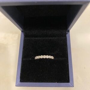 Italo Round Cut Eternity Wedding Band Ring - Size 6